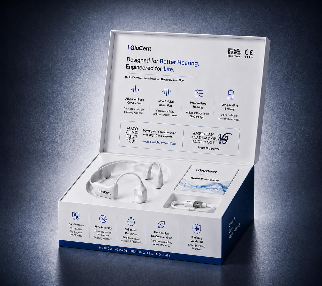 🔥 Final 2 Hours : Only Limited Stock Left🏆GluCent® Bone Conduction Smart Hearing Headphones (Mayo Clinic Recommended)